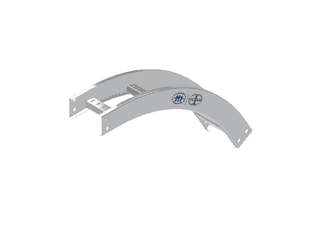 C-Rail Vertical Bend Outside - 3CRAL-06L24-VO60-MS