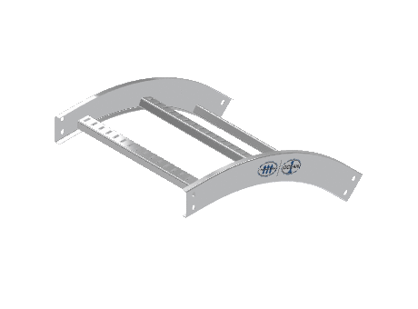 C-Rail Vertical Bend Outside - 3CRAL-18L24-VO45-MS