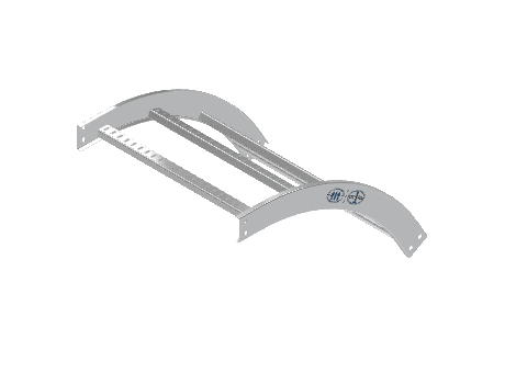 C-Rail Vertical Bend Outside - 3CRAL-24L24-VO60-MS