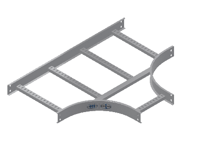 C-Rail Horizontal Tee Reducing - 3CRAL-18X12L12-HT-MS
