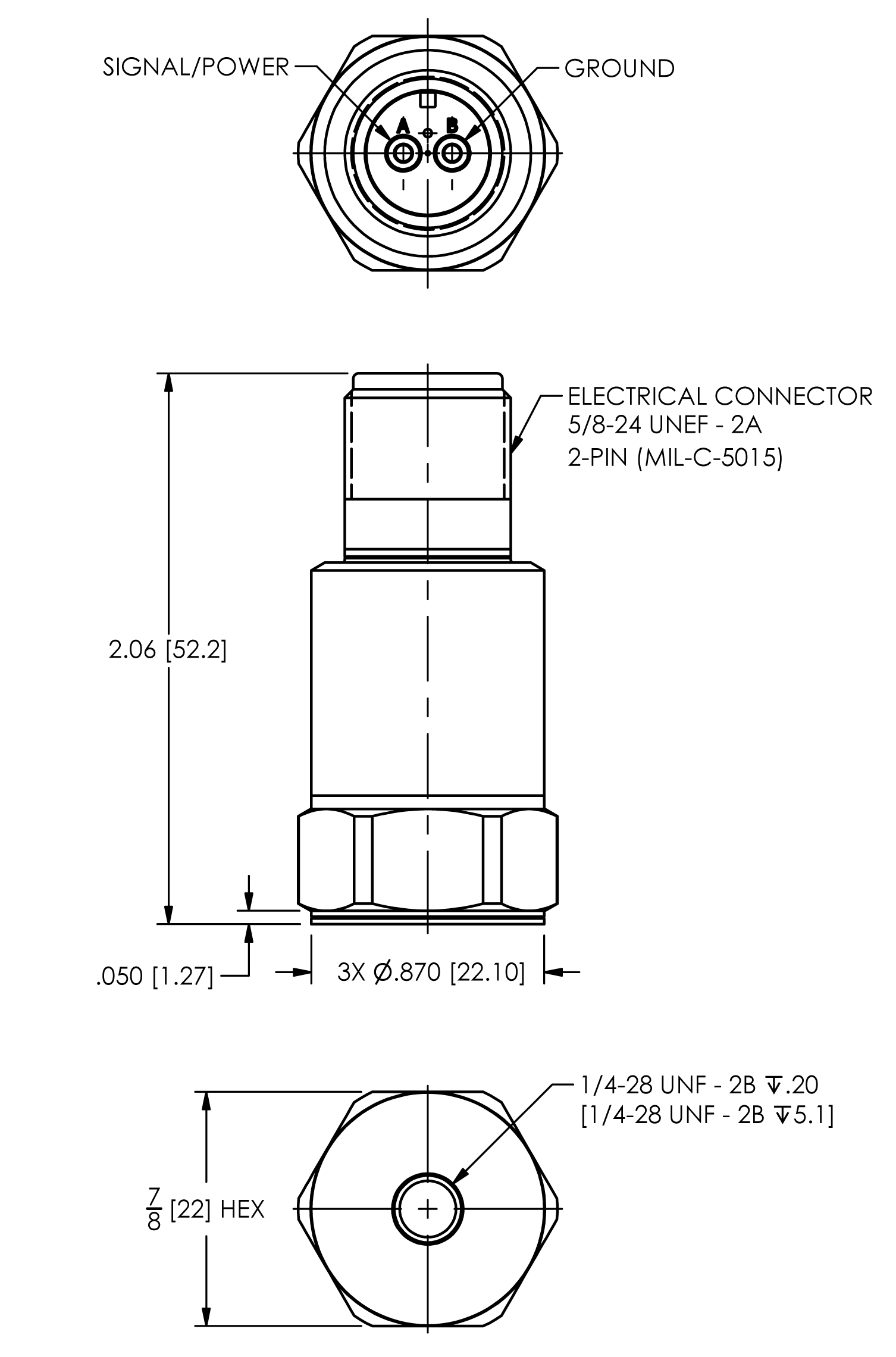PCB Piezotronics - Free CAD models - piezoelectric accelerometer, ICP ...