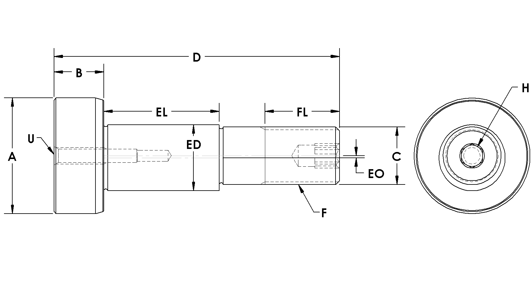 PCI, ProCal Innovations, LLC. - Free CAD models - Heavy Duty Yoke Shaft ...