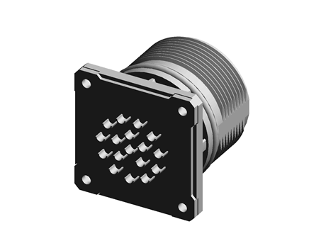 Device connector front mounting