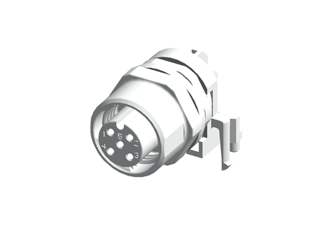 Device connector rear mounting