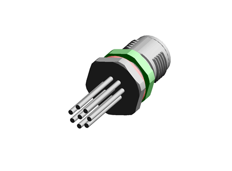 Device connector rear mounting