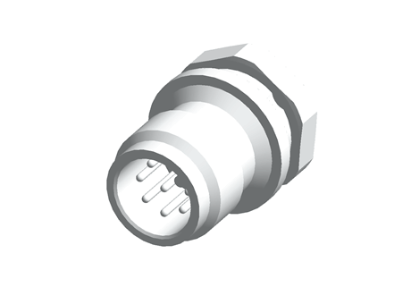 Device connector front mounting