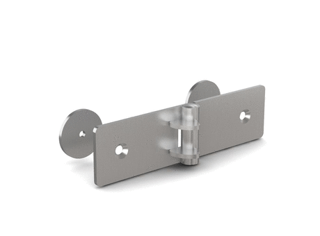 Hinge with stop at 60°