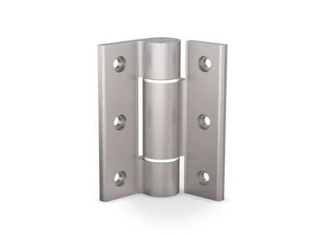 Soft-close dampening hinges in aluminium