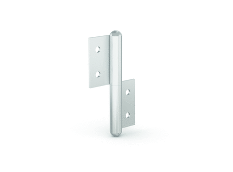 Flag hinge without washer - drilled - flat knuckle