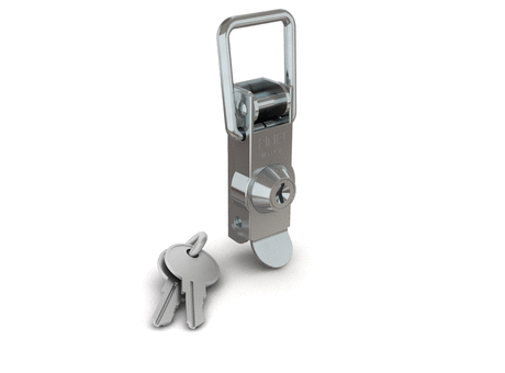 Lockable toggle latch without strike