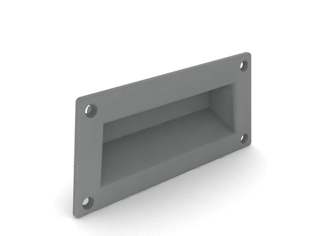 Screw-on flush handle 101 x 52 mm