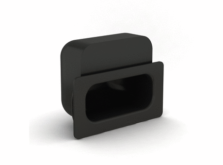 Recessed handle in elastomer