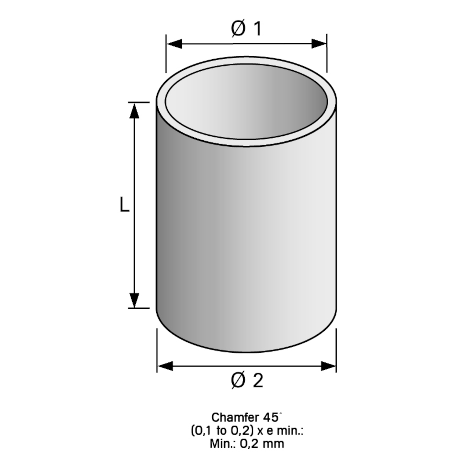 Drawing Cylindrical Bushing FP20
