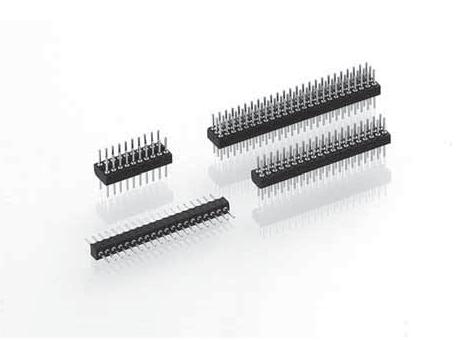 Straight pin connector 1.27 mm, solder tail, single row