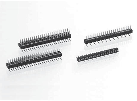 SMD pin connector 1.27 mm, single row, perpendicular mount