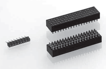 SMD socket connector 2 mm, 4 row, perpendicular mount, floating pin