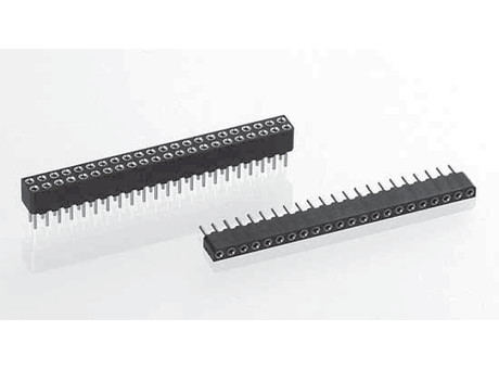 Straight socket connector 2 mm, height 4.55 mm, solder tail, single row, polarised