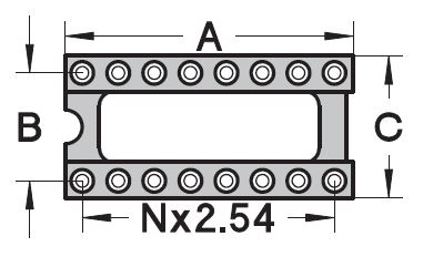 preci-dip - 免费 CAD 模型 - Dual-In-Line Headers - Slotted head / Turret ...