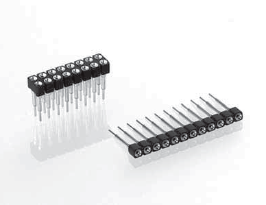 Interconnect socket strip 2.54 mm, solder tail, double row
