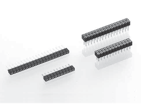 Straight socket connector 2 mm, height 4.2 mm, solder tail, double row