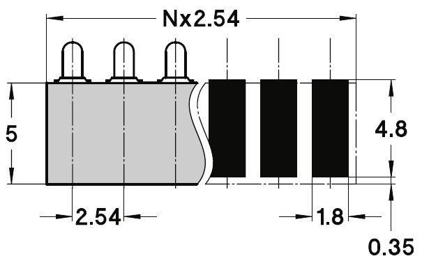 preci-dip - Free CAD models - Parallel surface mount SLC connector for ...