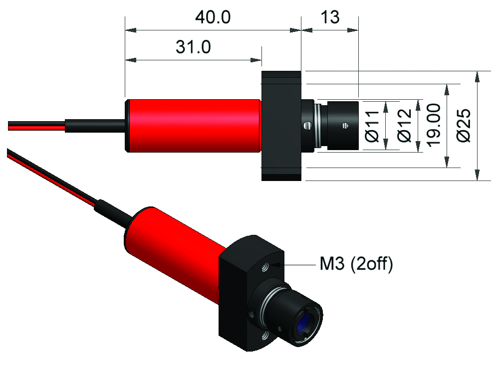 Line Generating Photon Module with Flange