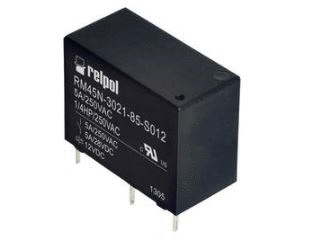 Miniature PCB power relays, Contacts: 1CO, 1NO; rated load AC1 – (1 NO) 5 A/250 V AC, 10 A/ 125 V AC; for PCB; DC coils - of up to 24 V DC, low coil power 0,20 W (sensitive version) or 0,45 W (standard version)
