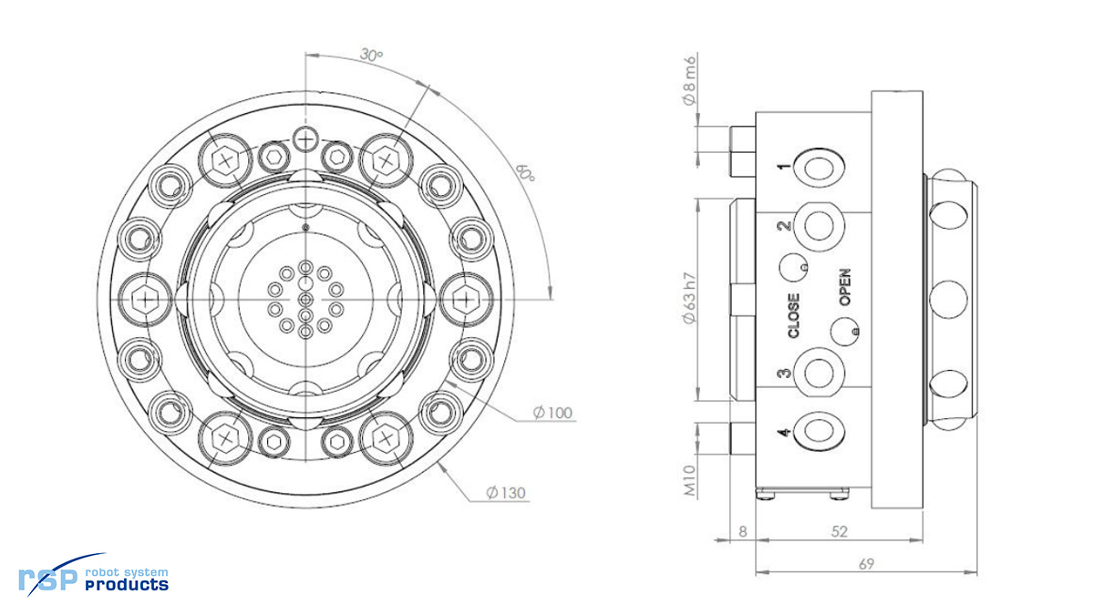 Robot System Products - Archivos CAD gratuitos - Tool changer TC100-8 ...