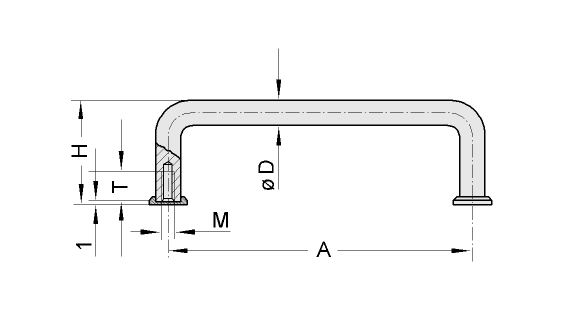 Rohde AG - 免费 CAD 模型 - Bow type handles of round steel rod, Handle ...
