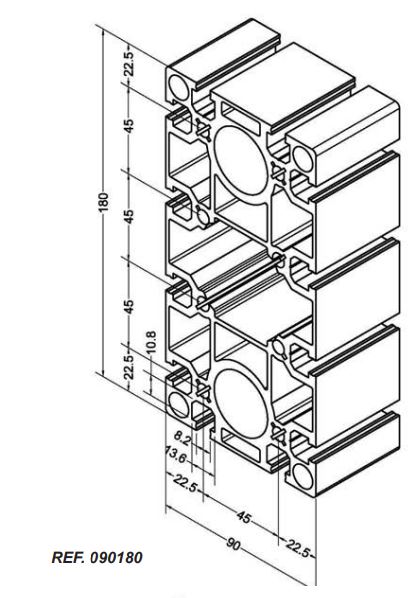 Roller - Free CAD models - 90x180 PROFILE - TraceParts