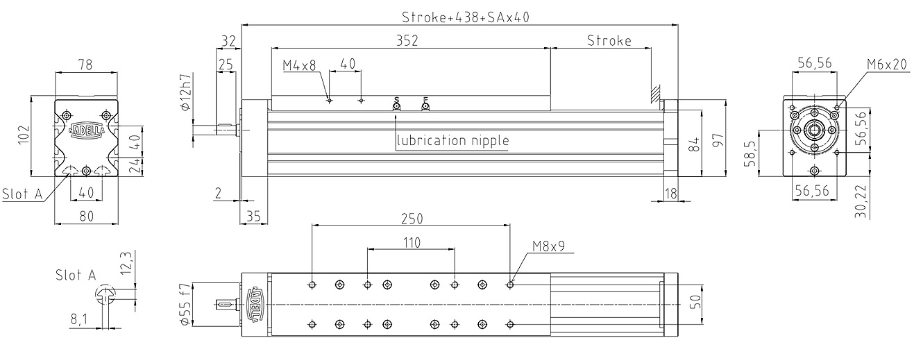 ROLLON - Ücretsiz CAD modelleri - AXNP 80-S linear axis with spindle ...