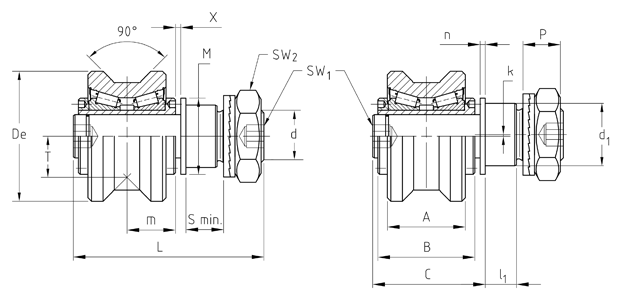 ROLLON - Free CAD models - RKUL Floating guide rollers - TraceParts