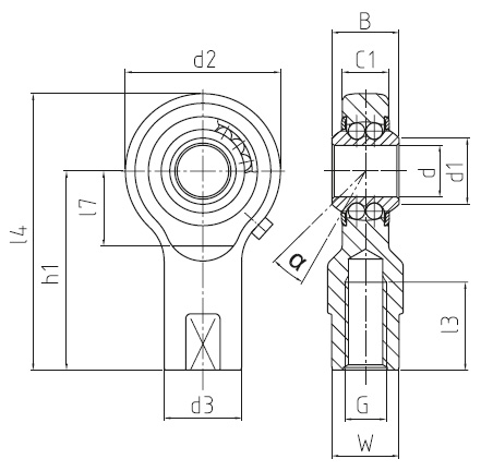 Thread Rod Cad ROLLON - Free CAD models - PF DURBAL heavy-duty rod ends with integral ...