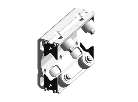 8 Rollers blindo beam roller assembly equipped with 6 threaded fixing inserts lifetime lubrication