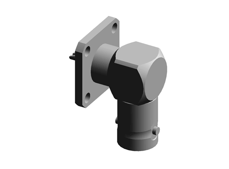 BNC Flange  Receptacle 50Ohm right angle