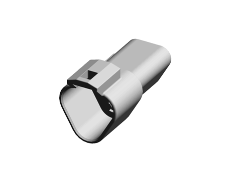 Rectangular Dc Connector RS Americas - Free CAD models - Automotive Rectangular DC Connector ...