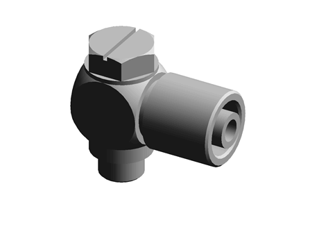 Fitting,Elbow,Stainless Steel Body,Tube 6mm,Port M5x0.8,M Series