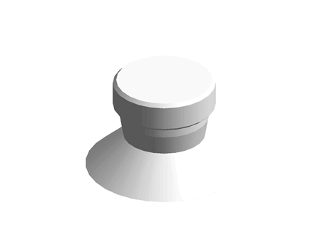 NBR flat pad with rib,20mm dia.