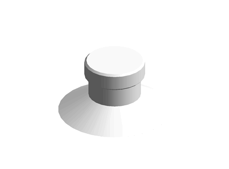 NBR flat pad with rib,25mm dia.