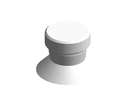 NBR flat pad with rib,16mm dia.