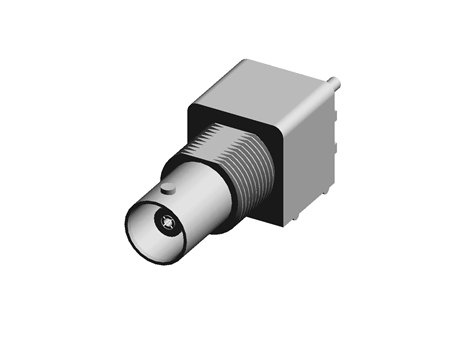 BNC black insul straight socket, 50 ohm