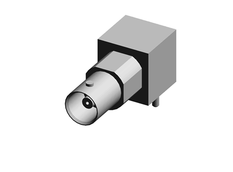 BNC Ni-pl r/a PCB shielded skt, 75 ohm