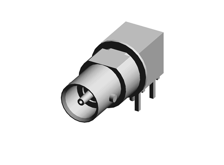 JACK, R/A, BULKHEAD MOUNT, PCB; Mini BNC