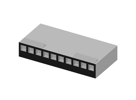 .100 TERMINAL HOUSING;W/LOCK RAMP;10 CIR