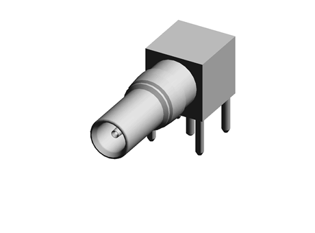 TE Connectivity Right Angle Coaxial Connector Female PCB Mount DIN 41612 Connector, Solder Termination, Bulkhead Fitting