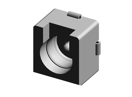 Male Straight Surface Mount OMST Connector, Solder Termination