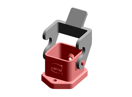 Han A Series 4 + PE Way Female 10A Panel Kit, includes Female Insert, Hood