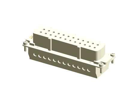 Han E Series 24 Way Female 16A Connector Kit, includes Hood, Insert