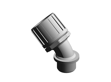 Flexicon 45° Elbow Cable Conduit Fitting, Nylon Black 21mm nominal size IP66 M20