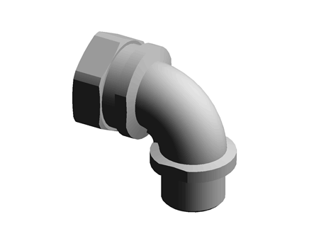 Flexicon 90° Elbow Cable Conduit Fitting, Brass Nickel Plated 20mm nominal size IP65 M20